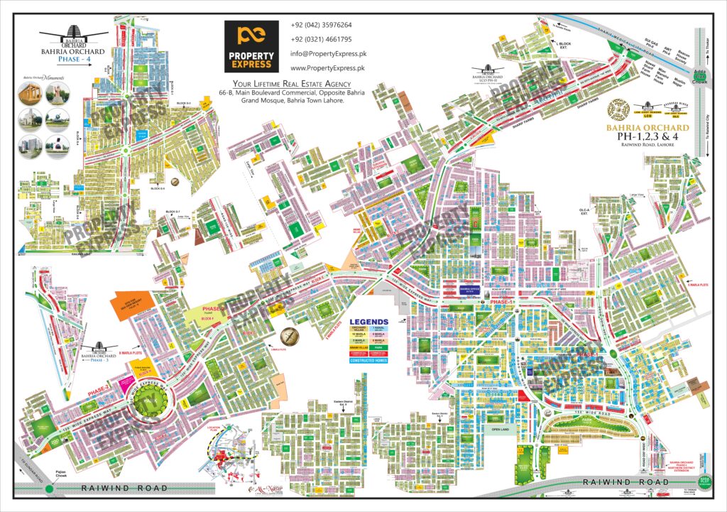 Bahria Orchard Phase 1 Map 