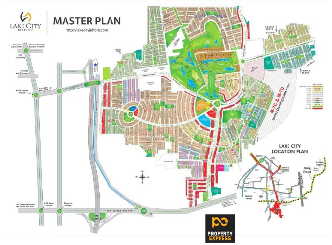 Lake City Lahore Map