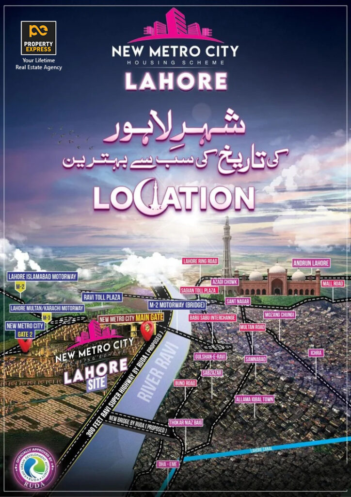 New Metro City Lahore Location